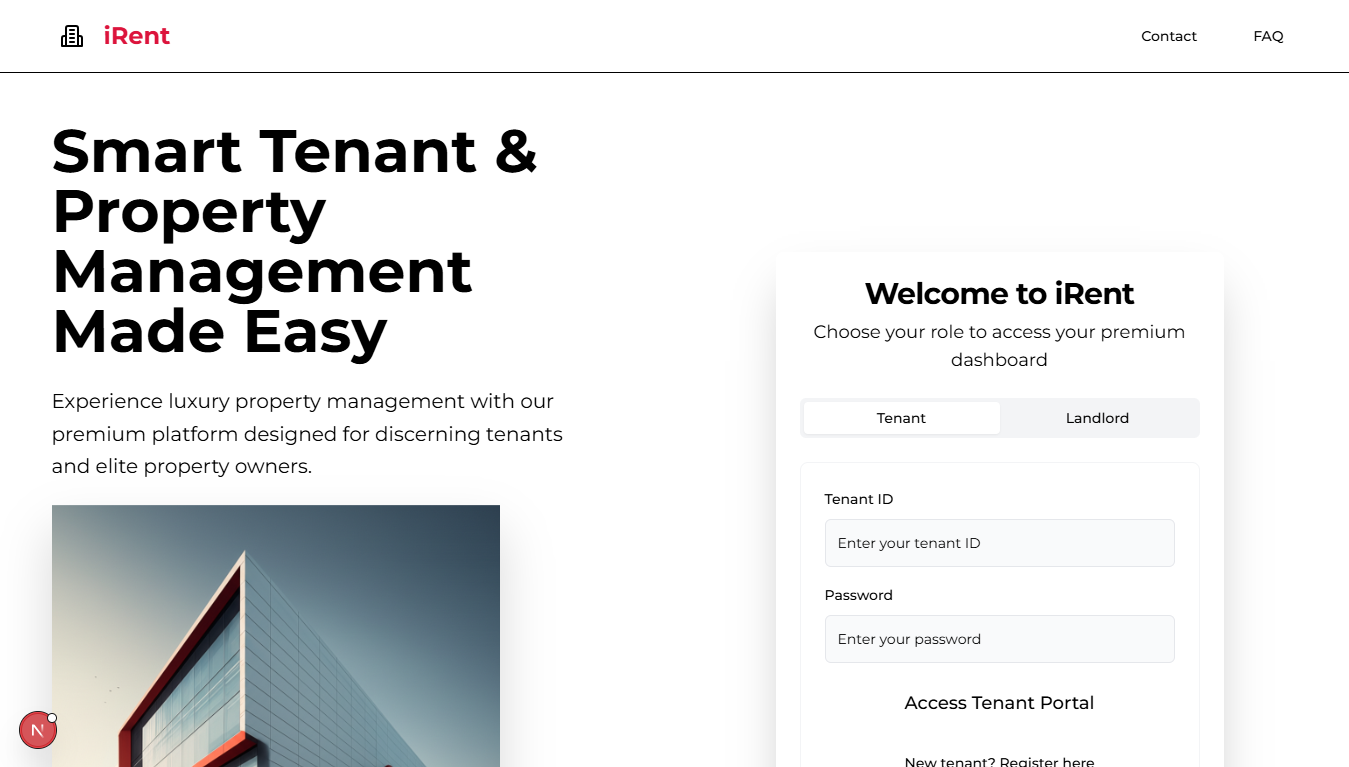 Custom Web Application for a startup - Before
